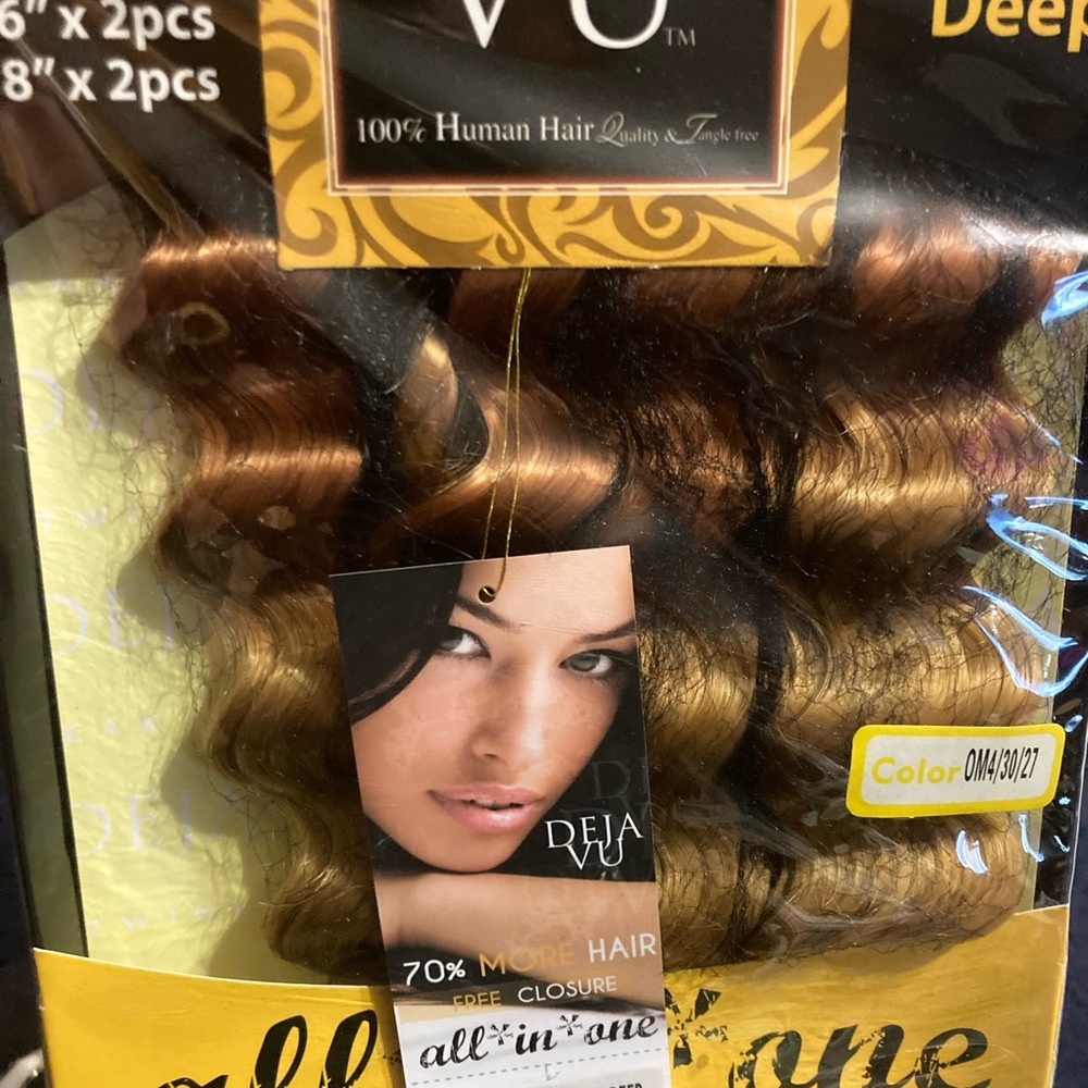 DEJA VU 6 PCS, HUMAN QUALITY , HAIR RIPPLE DEEP FOR WEAVING. OM4/30/27